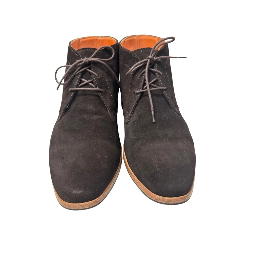 Wolf Shepherd Striker Chukka‎ Chocolate Calfskin Suede Boots Mens Size 9.5